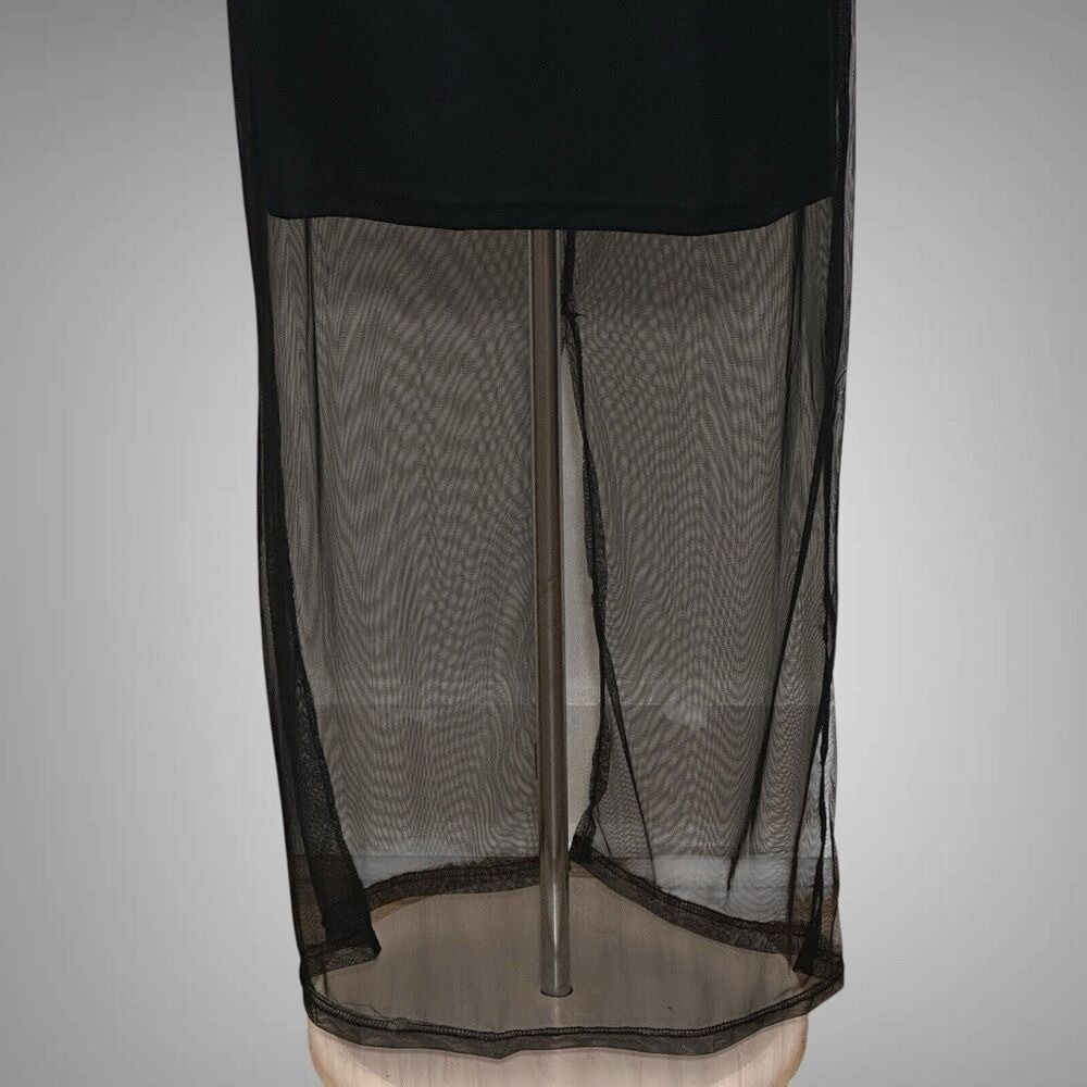 Vintage Street Magic Womens Dress L Black Sheer Bodycon Maxi Witchy Whimsigoth - Picture 4 of 13